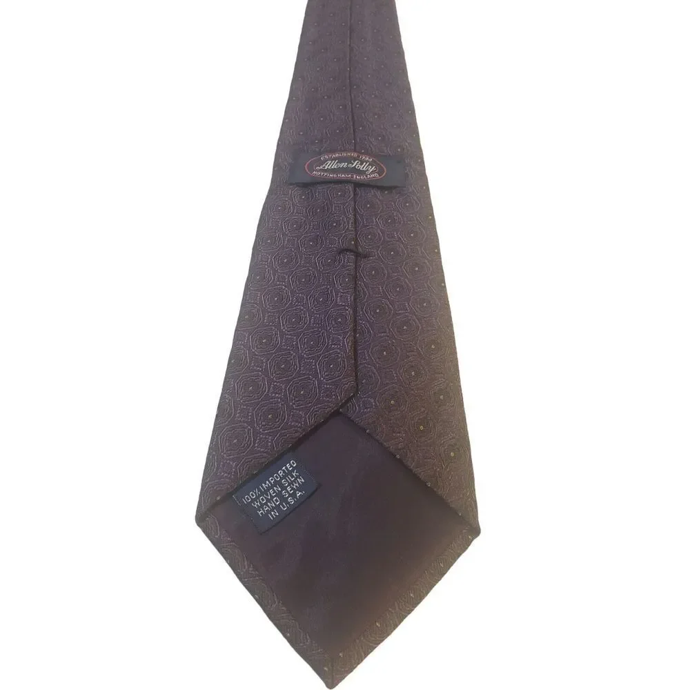 Allen Lolly Nottingham England‎ Made In USA 100% Woven Silk Mens Neck Tie